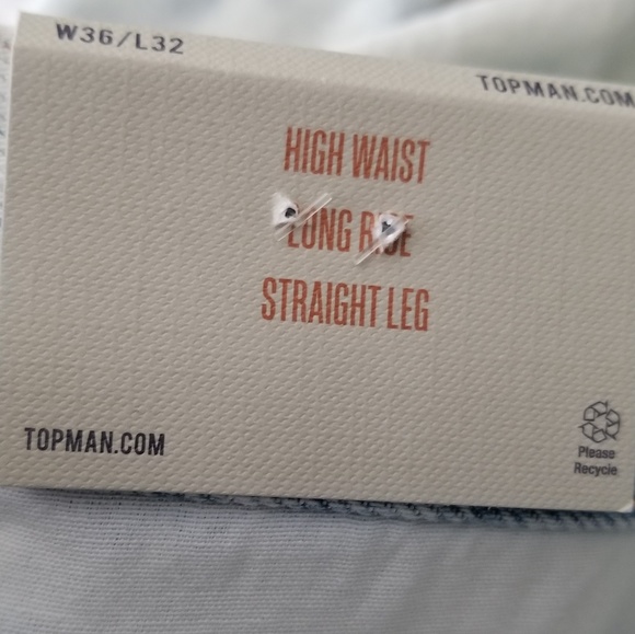 TOPMAN Nimbus Original Fit Jeans LIGHT BLUE Sz 36 - Picture 6 of 8